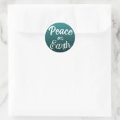 Groene Vredestickers voor Kerst Ronde Sticker (Tas)