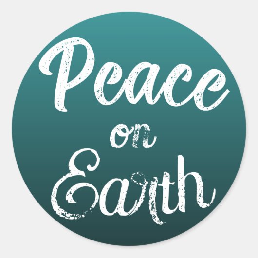 Groene Vredestickers voor Kerst Ronde Sticker (Voorkant)