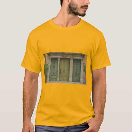 Groene vreemde deur t-shirt (Voorkant)