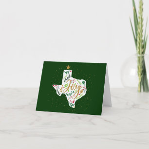 Groene Vreugde Vakantie Verlaat Texas Vorm Foto Feestdagen Kaart
