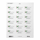 Groene Vreugde van Kerstmis Etiket (Full Sheet)