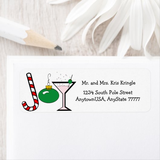 Groene Vreugde van Kerstmis Etiket (Insitu)