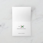 Groene Vreugde van Kerstmis Feestdagen Kaart (Binnen)