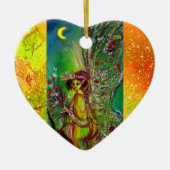 GROENE VRIJHEID/BUTTERFLY PLANT, FLORAL GOLD SPARK KERAMISCH ORNAMENT (Voorkant)