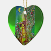 GROENE VRIJHEID IN DE MOONLIGHT Emerald Gemstone Keramisch Ornament (Links)