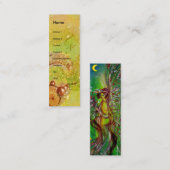 GROENE VRIJHEID MET GOUDE VLOERINGEN IN MOONLIGHT MINI VISITEKAARTJE (Voorkant / Achterkant)