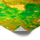 GROENE VRIJHEID MET GOUDE VLOERINGEN IN MOONLIGHT POSTER (Hoek)