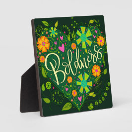 Groene vrijmoedigheid Inspirerend Bloemen  Custom Fotoplaat