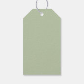 Groene vrolijk kerstboom cadeaulabel (Achterkant)
