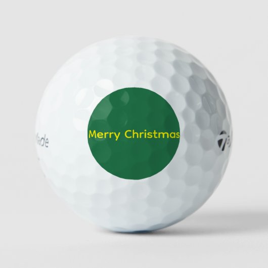 Groene vrolijk kerstfeest golfballen (Voorkant)