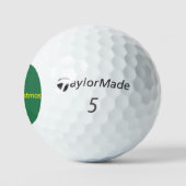 Groene vrolijk kerstfeest golfballen (Logo)