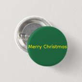 Groene vrolijk kerstfeest ronde button 3,2 cm (Voorkant /achterkant)
