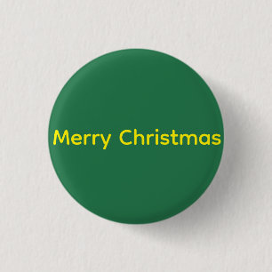 Groene vrolijk kerstfeest ronde button 3,2 cm