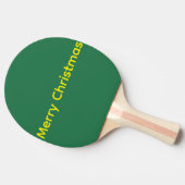 Groene vrolijk kerstfeest tafeltennisbatje (Zijkant)