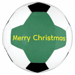 Groene vrolijk kerstfeest voetbal