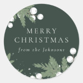 Groene Vrolijk Sticker (Voorkant)