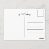 Groene vrolijke kerst en besneeuwde dennen briefkaart (Achterkant)