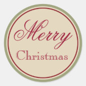 groene vrolijke kerst Stickers (Voorkant)