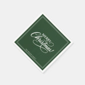 Groene vrolijke kerst, vakantie servet (Hoek)