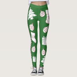 Groene vrolijke kerst Vrouwen Leggings