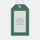Groene vrolijke kerstboom Whimsical Script naam Cadeaulabel (Achterkant)