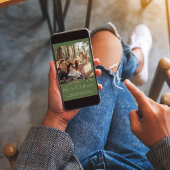 Groene vrolijke kerstfoto feestdagenkaart