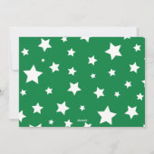 Groene vrolijke kerstfotokaart feestdagenkaart (Achterkant)