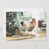 Groene Vrolijke Kerstmis Familie Foto Vakantie Kaa Feestdagenkaart (Achterkant)