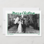 Groene Vrolijke Kerstmis Kaart (Voorkant)