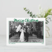 Groene Vrolijke Kerstmis Kaart (Staand voorkant)