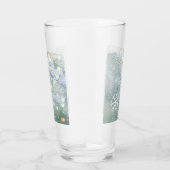 Groene vrolijke kerstsneeuwvlokken glas (Rechts)