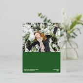 Groene Vrolijke Wensen Kerstmis Foto Chique Goud Folie Feestdagen Briefkaart (Staand Voorkant)