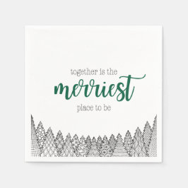 Groene vrolijkste plek om servetten te zijn