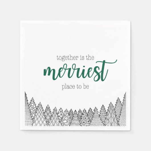 Groene vrolijkste plek om servetten te zijn (Voorkant)