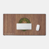 Groene vrouw - Hout Bureaumat (Keyboard & Muis)