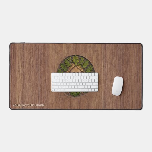 Groene vrouw - Hout Bureaumat (Keyboard & Muis)