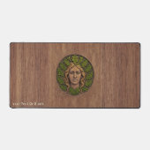 Groene vrouw - Hout Bureaumat (Voorkant)