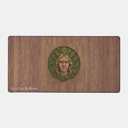 Groene vrouw - Hout Bureaumat (Voorkant)