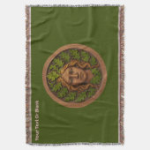 Groene vrouw - Hout Deken (Voorkant Verticaal)