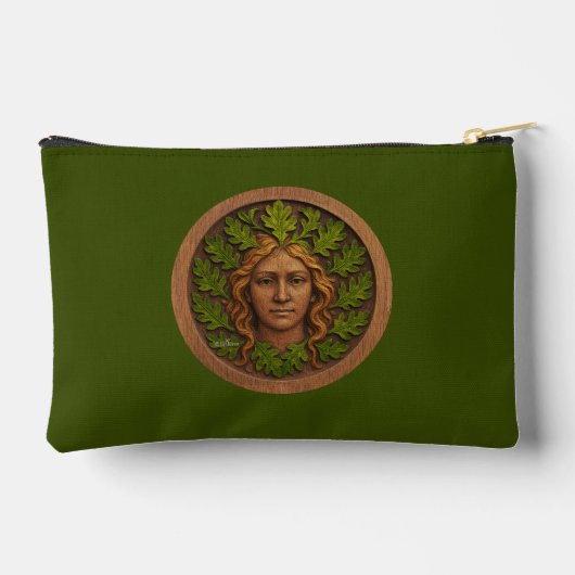 Groene vrouw - Hout Etui (Achterkant)