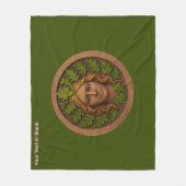 Groene vrouw - Hout Fleece Deken (Voorkant)