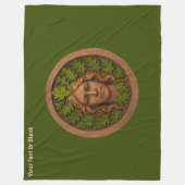 Groene vrouw - Hout Fleece Deken (Voorkant)
