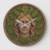 Groene vrouw - Hout Grote Klok (Voorkant)