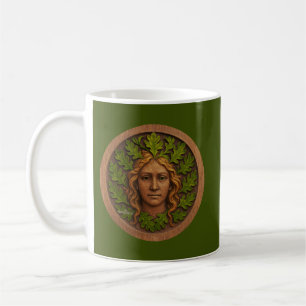 Groene vrouw - Hout Koffiemok