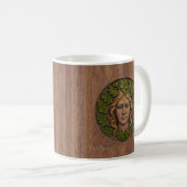 Groene vrouw - Hout Koffiemok
