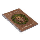 Groene vrouw - Hout Notitieboek (Rechterzijde)