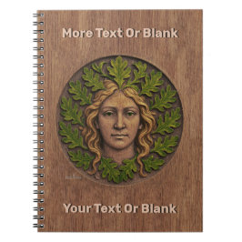 Groene vrouw - Hout Notitieboek