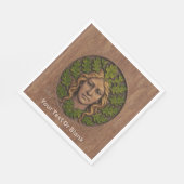 Groene vrouw - Hout Servet (Hoek)