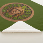 Groene vrouw - Hout Sherpa Deken (3/4)