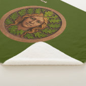 Groene vrouw - Hout Sherpa Deken (3/4)